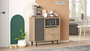 Hanah Home Armario multiusos RE1-SA Roble y Antracita